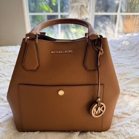 Michael Kors Handbags - Michael Kors Tan Satchel Bag